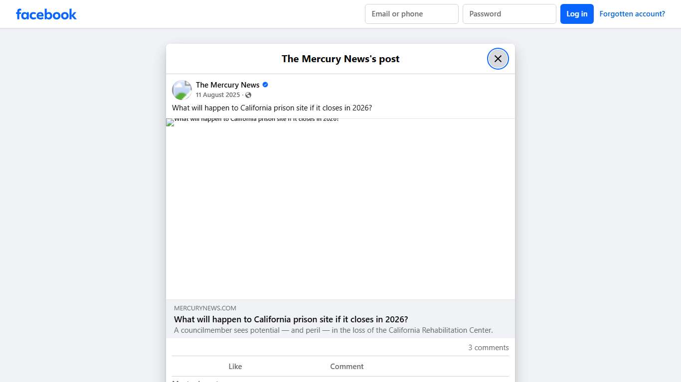 What will happen to California prison... - The Mercury News | Facebook